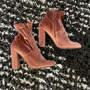 Steve Madden velvet booties